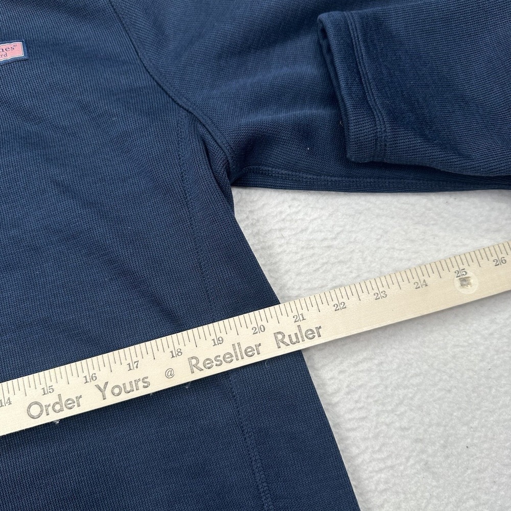 Vineyard Vine Shep & Ian Men's 1/4 Zip Pullover Sweatshirt Size Medium Blue - Picture 6 of 10